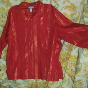 LIZ&ME RED 3X BLOUSE